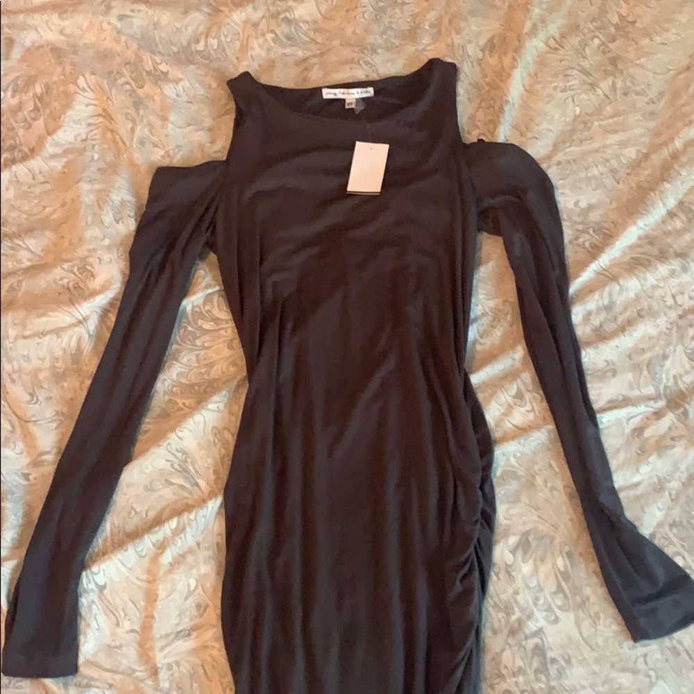 Gray long sleeve dress